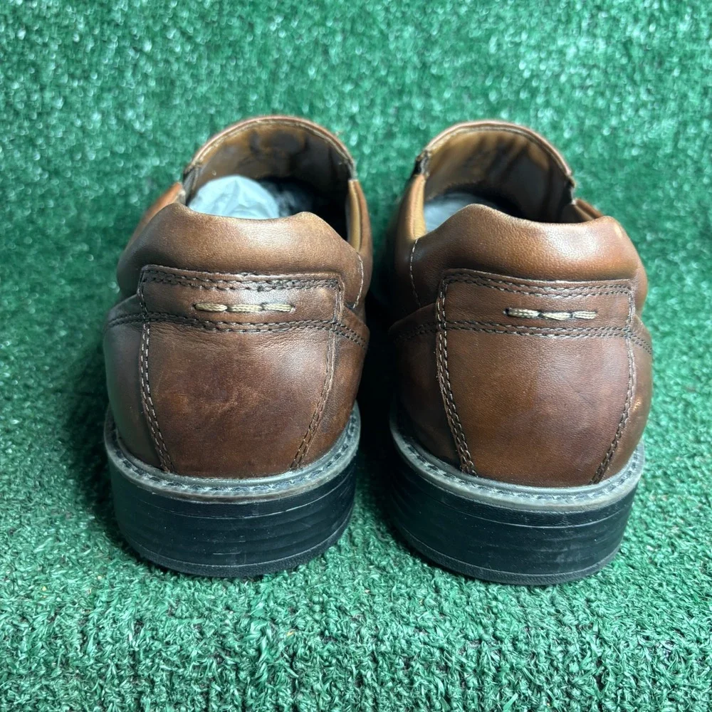 Johnston Murphy XC4 Waterproof Leather Bicycle Toe Slip On Loafer Brown Mens 12M